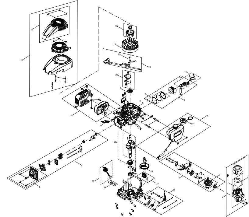 100693 ENGINE PARTS BREAKDOWN